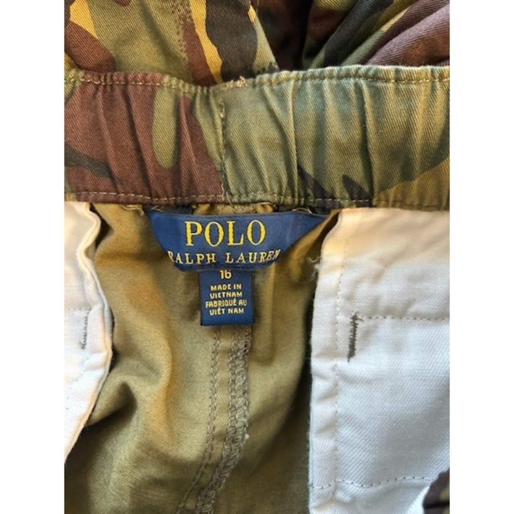 Polo Ralph Lauren Cargo Pants Kids Size 16 Camouflage Elastic Waistband - Picture 4 of 5